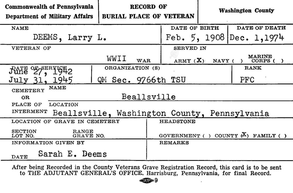 Larry L. Deems